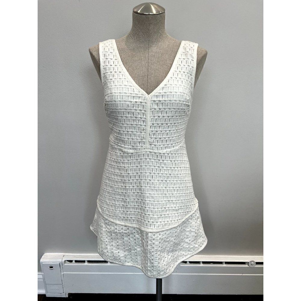 cupcakes & cashmere White Crochet Mini Dress